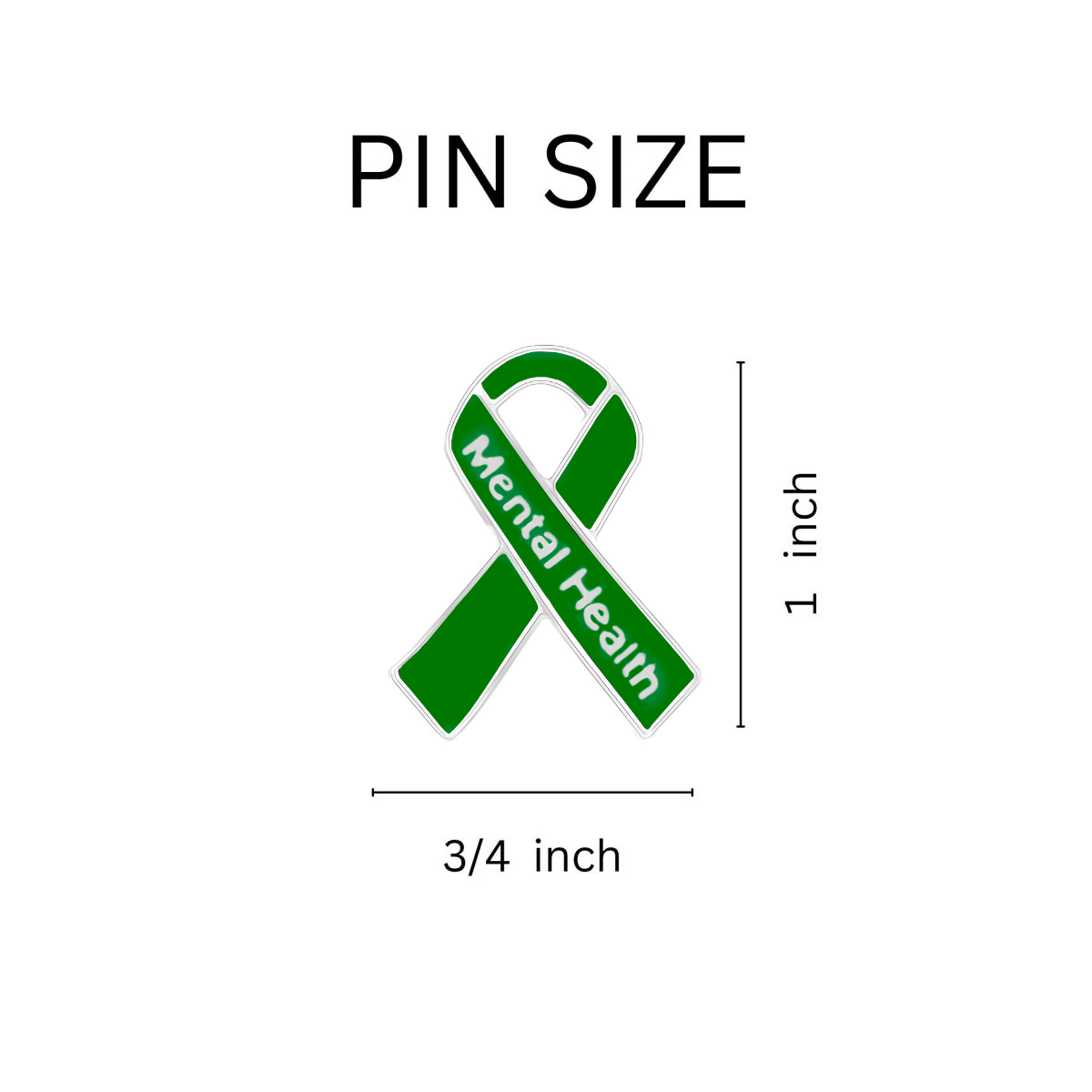 10 Pack Mental Health Awareness Ribbon Pins