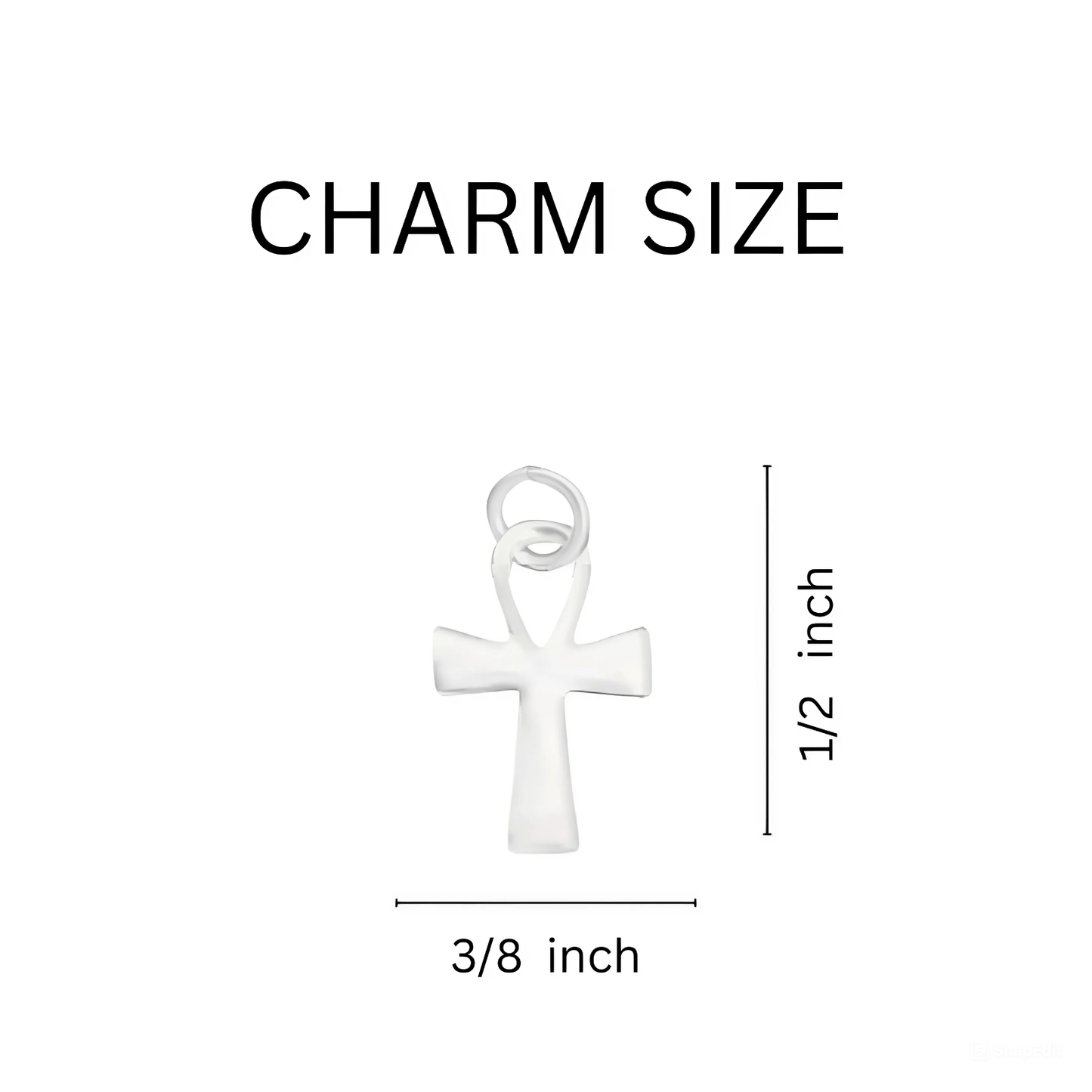 Decorative Silver Cross Charm