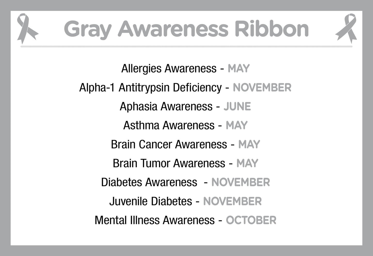 Gray Ribbon Charms