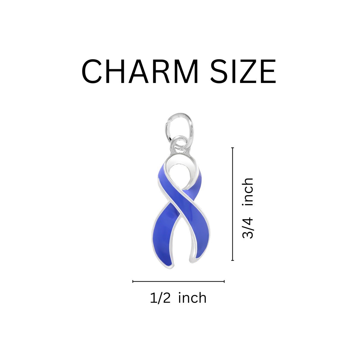 Periwinkle Ribbon Make a Difference Key Chains