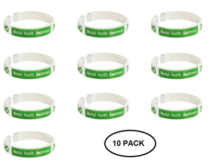 10 Pack Mental Health Bangle Bracelets
