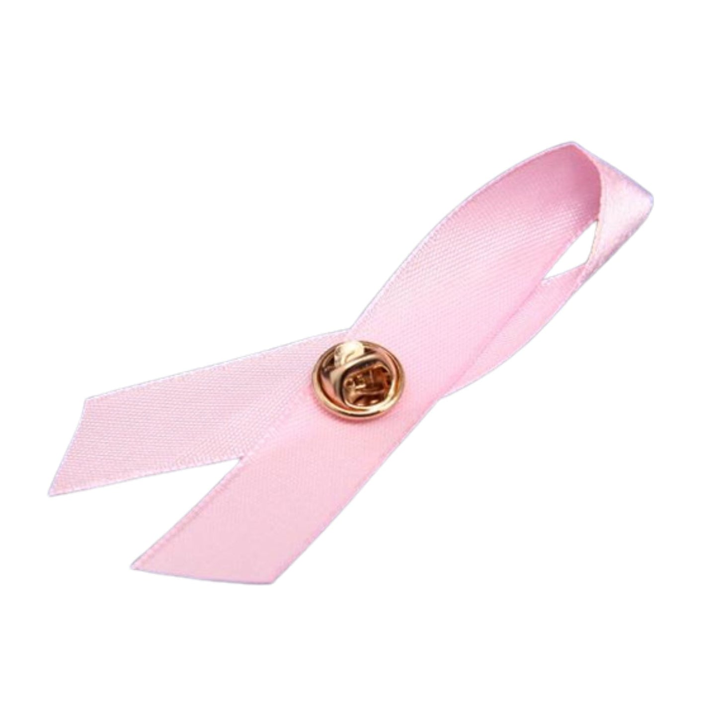 10 Pack of Satin Pink Ribbon Breast Cancer Pins