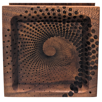 Inversion Ash Catcher – Crafted Wood & Brass Incense Stand | An Elegant Spring Accessory