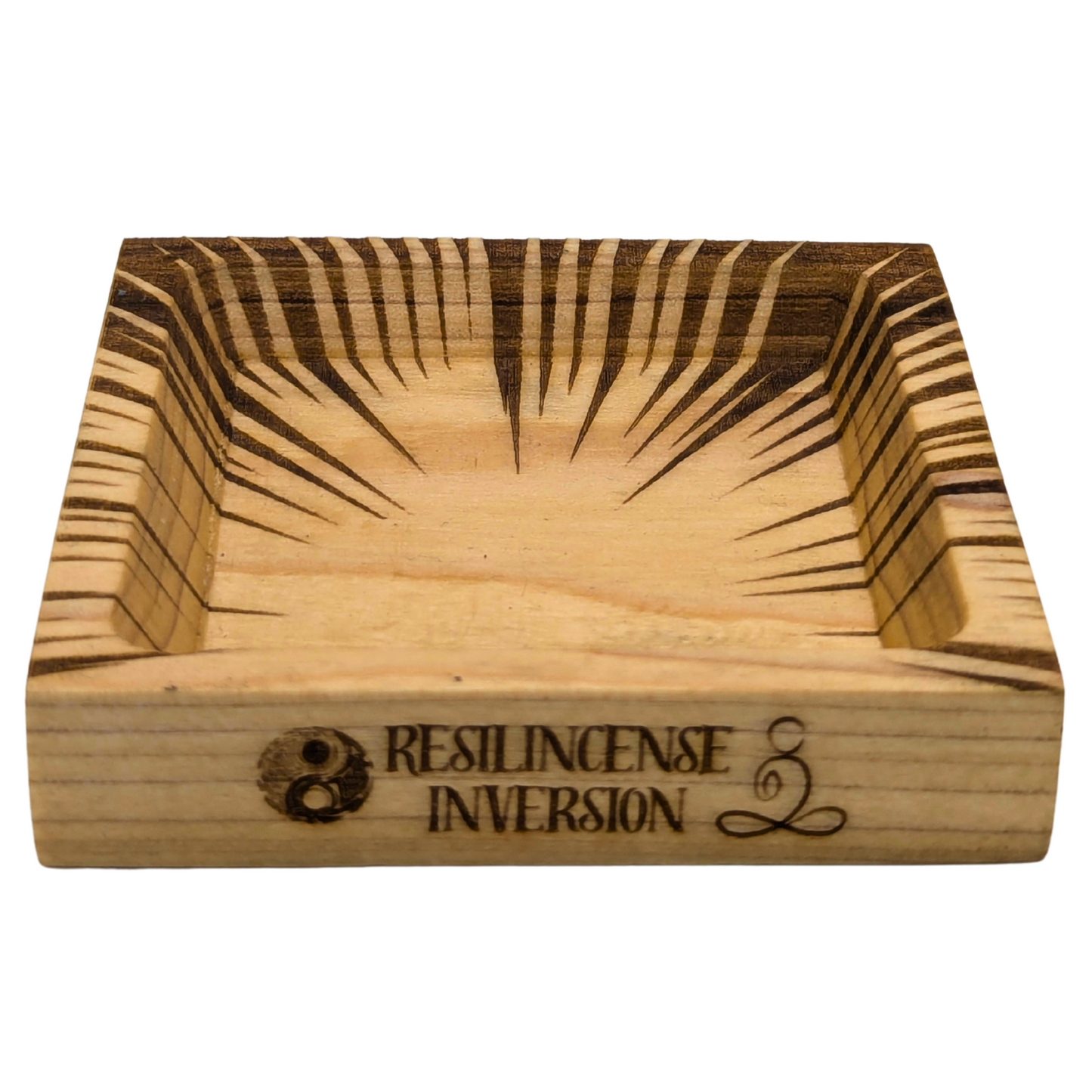 Inversion Ash Catcher – Crafted Wood & Brass Incense Stand | An Elegant Spring Accessory