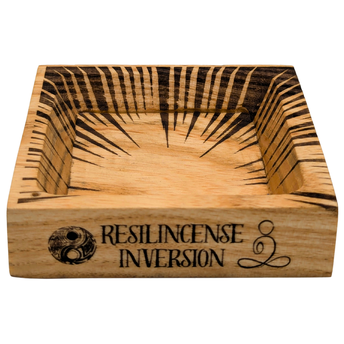 Inversion Ash Catcher – Crafted Wood & Brass Incense Stand | An Elegant Spring Accessory