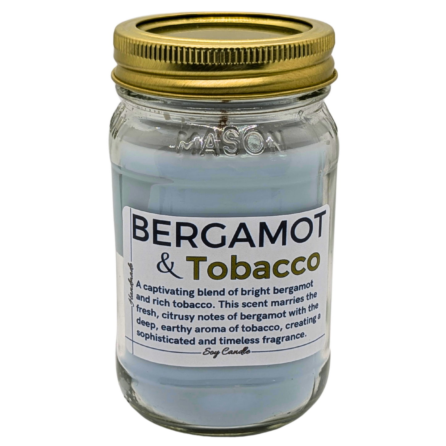 Bergamot & Ember Peace Candle – 12oz Mason Jar Soy Candle