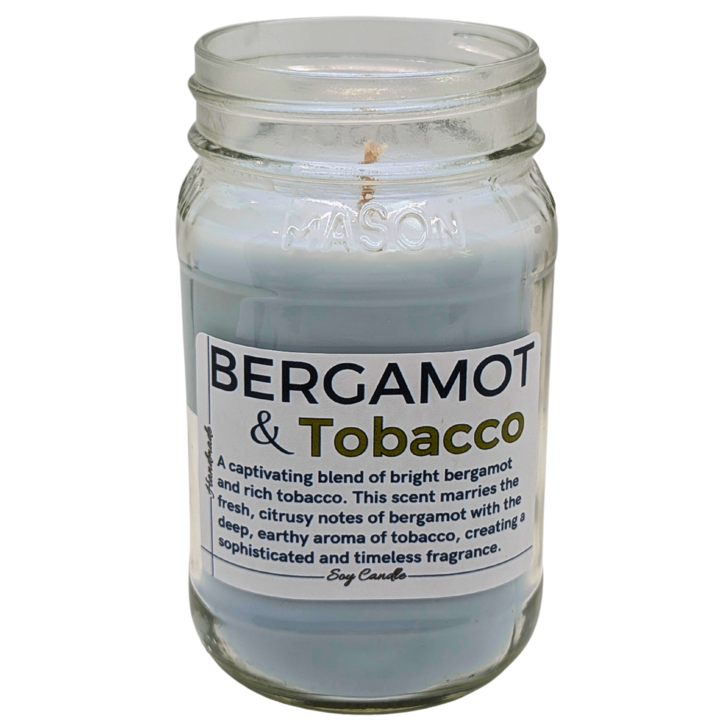Bergamot & Ember Peace Candle – 12oz Mason Jar Soy Candle