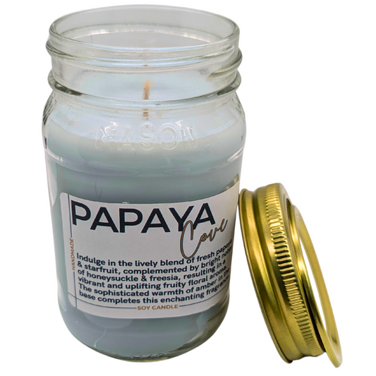 Papaya Cove Peace Candle – Lush & Exotic | A Vibrant Spring Getaway