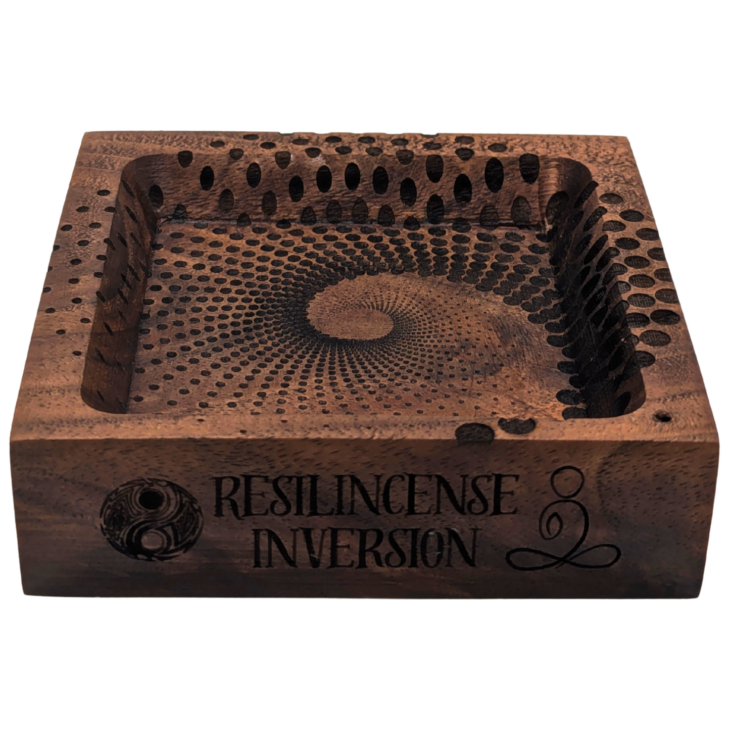 Inversion Ash Catcher – Crafted Wood & Brass Incense Stand | An Elegant Spring Accessory