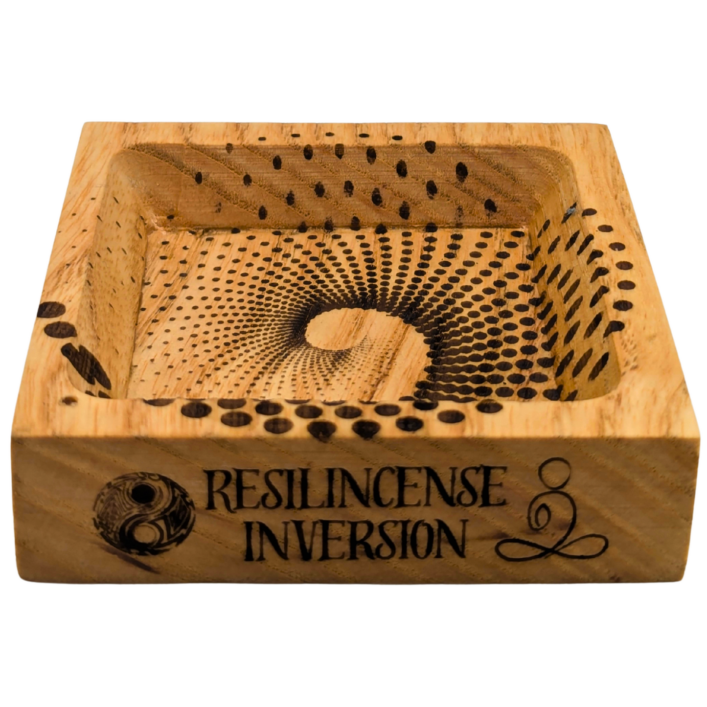 Inversion Ash Catcher – Crafted Wood & Brass Incense Stand | An Elegant Spring Accessory