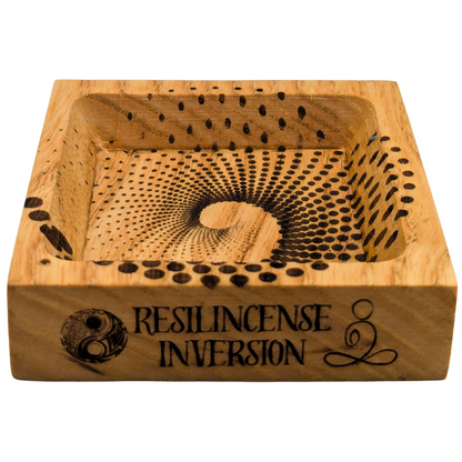 Inversion Ash Catcher – Crafted Wood & Brass Incense Stand | An Elegant Spring Accessory
