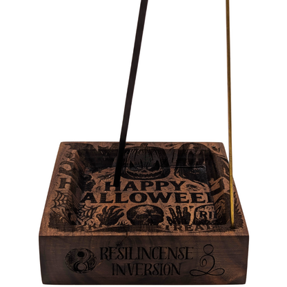 Inversion Ash Catcher – Crafted Wood & Brass Incense Stand | An Elegant Spring Accessory