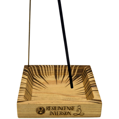 Inversion Ash Catcher – Crafted Wood & Brass Incense Stand | An Elegant Spring Accessory
