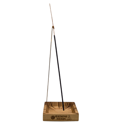 Inversion Ash Catcher – Crafted Wood & Brass Incense Stand | An Elegant Spring Accessory