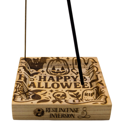 Inversion Ash Catcher – Crafted Wood & Brass Incense Stand | An Elegant Spring Accessory
