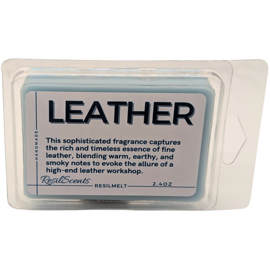 Leather ResilMelt™ – Net Wt: 2.4oz (68g) | Hand-poured in Savannah, TN