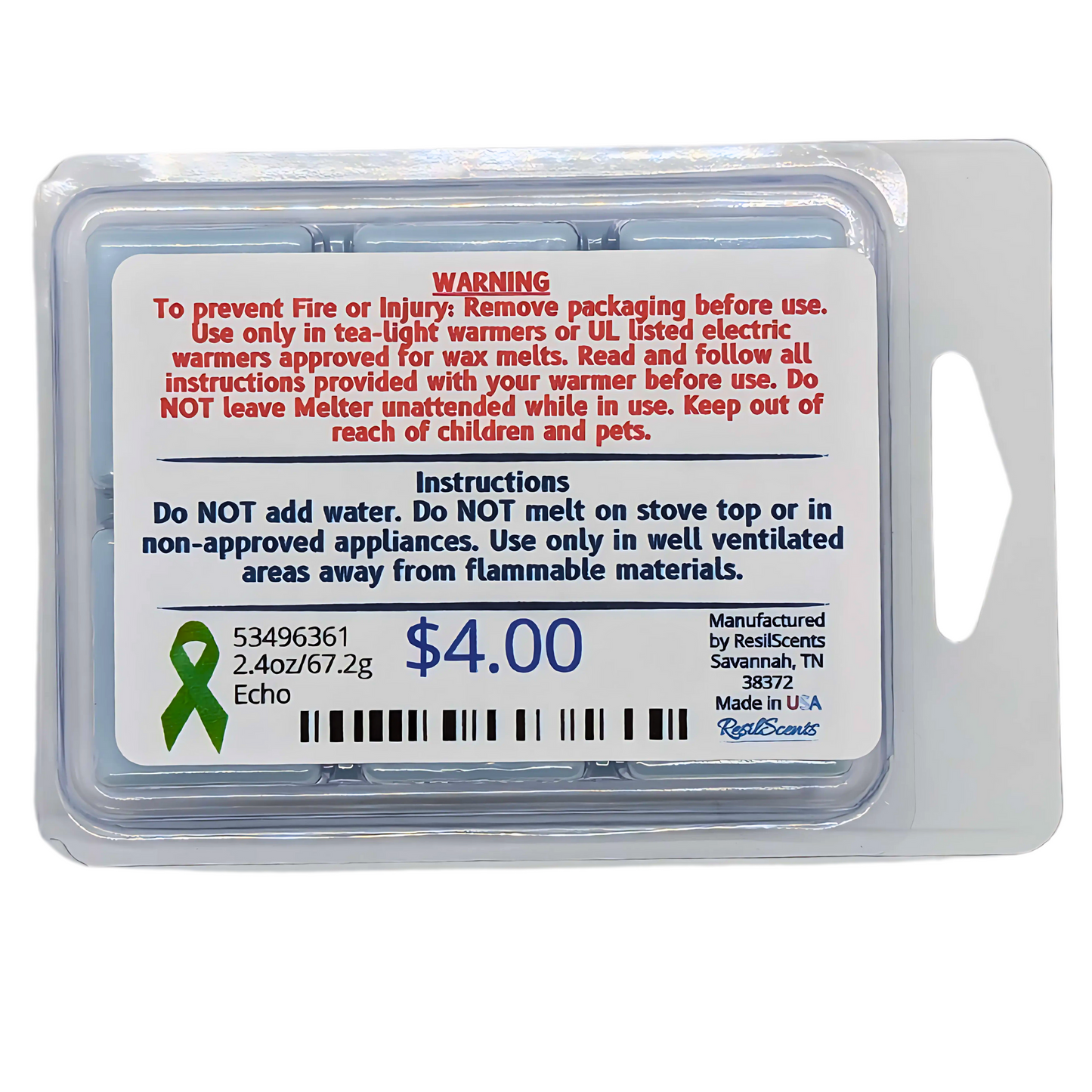 ✨ Echo ResilMelt™ – Net Wt: 2.4oz (68g) | Hand-poured in Savannah, TN