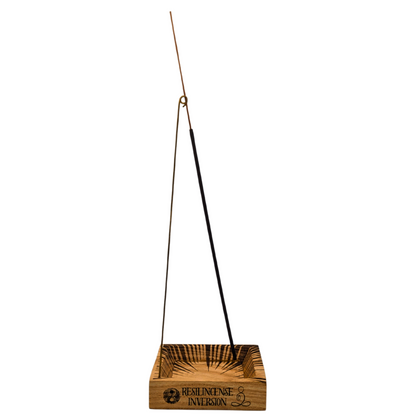 Inversion Ash Catcher – Crafted Wood & Brass Incense Stand | An Elegant Spring Accessory