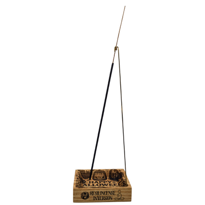 Inversion Ash Catcher – Crafted Wood & Brass Incense Stand | An Elegant Spring Accessory