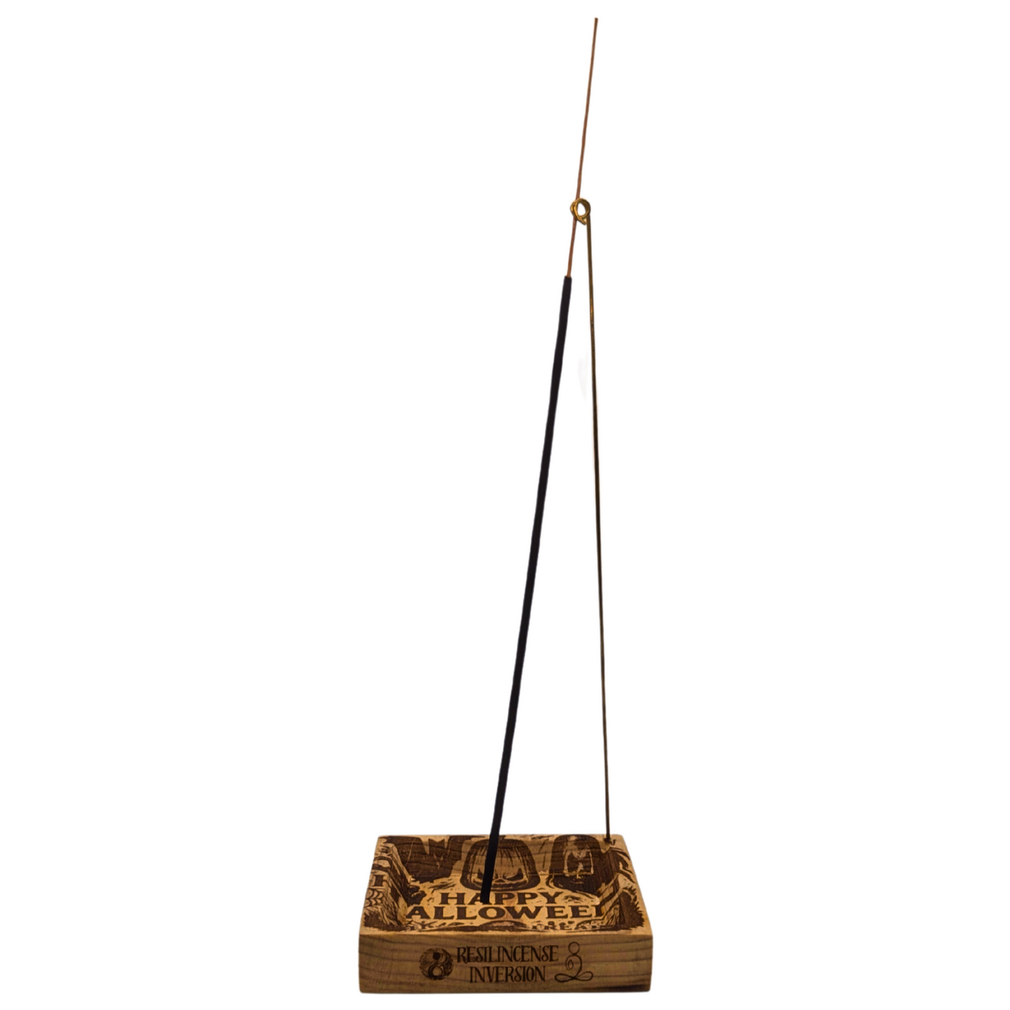 Inversion Ash Catcher – Crafted Wood & Brass Incense Stand | An Elegant Spring Accessory