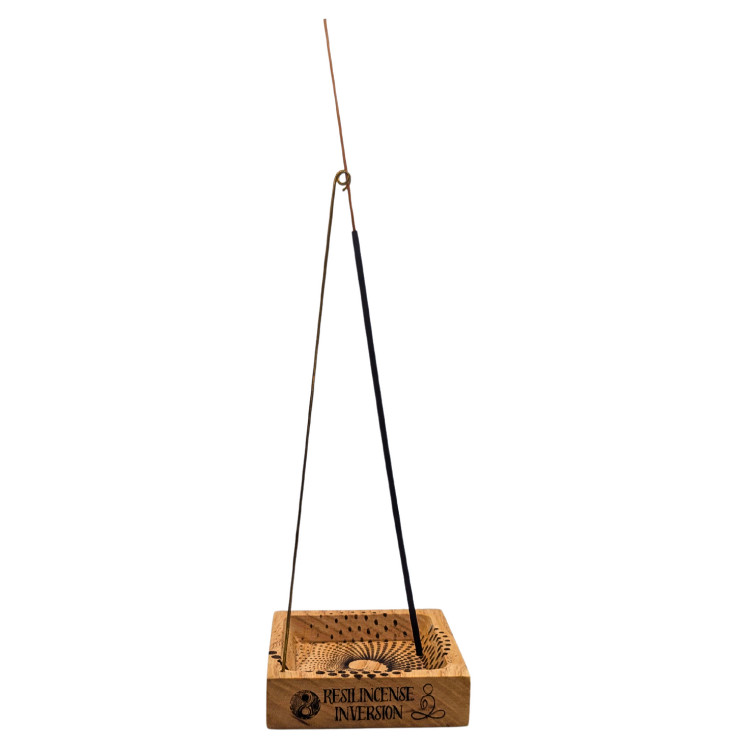 Inversion Ash Catcher – Crafted Wood & Brass Incense Stand | An Elegant Spring Accessory