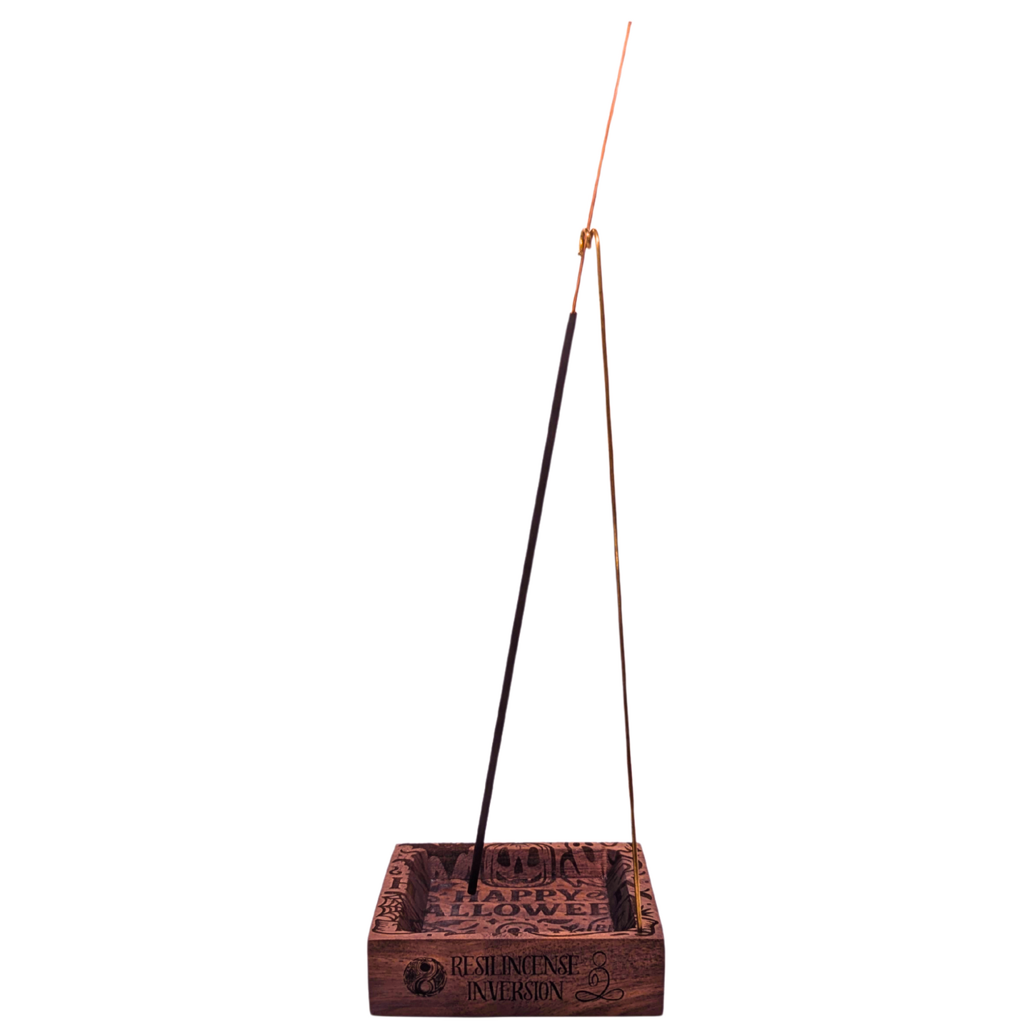 Inversion Ash Catcher – Crafted Wood & Brass Incense Stand | An Elegant Spring Accessory