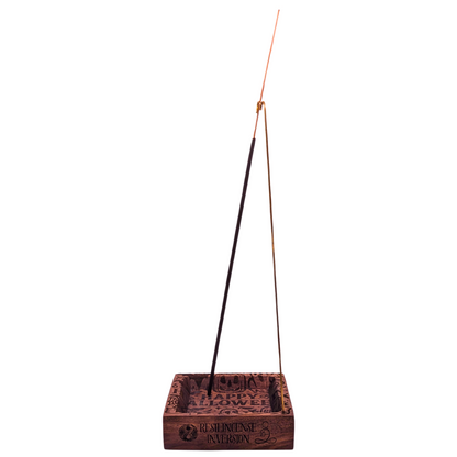 Inversion Ash Catcher – Crafted Wood & Brass Incense Stand | An Elegant Spring Accessory