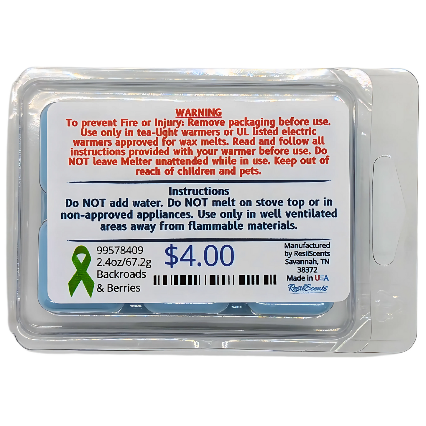 🍓 Backroads & Berries ResilMelt™ – Net Wt: 2.4oz (68g) | Hand-poured in Savannah, TN
