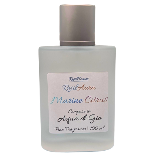 ResilAura™ Marine Citrus Cologne – 100ml | Compare to Aqua di Gio | cologne Hand-Poured Eco-Friendly - ResilScents™