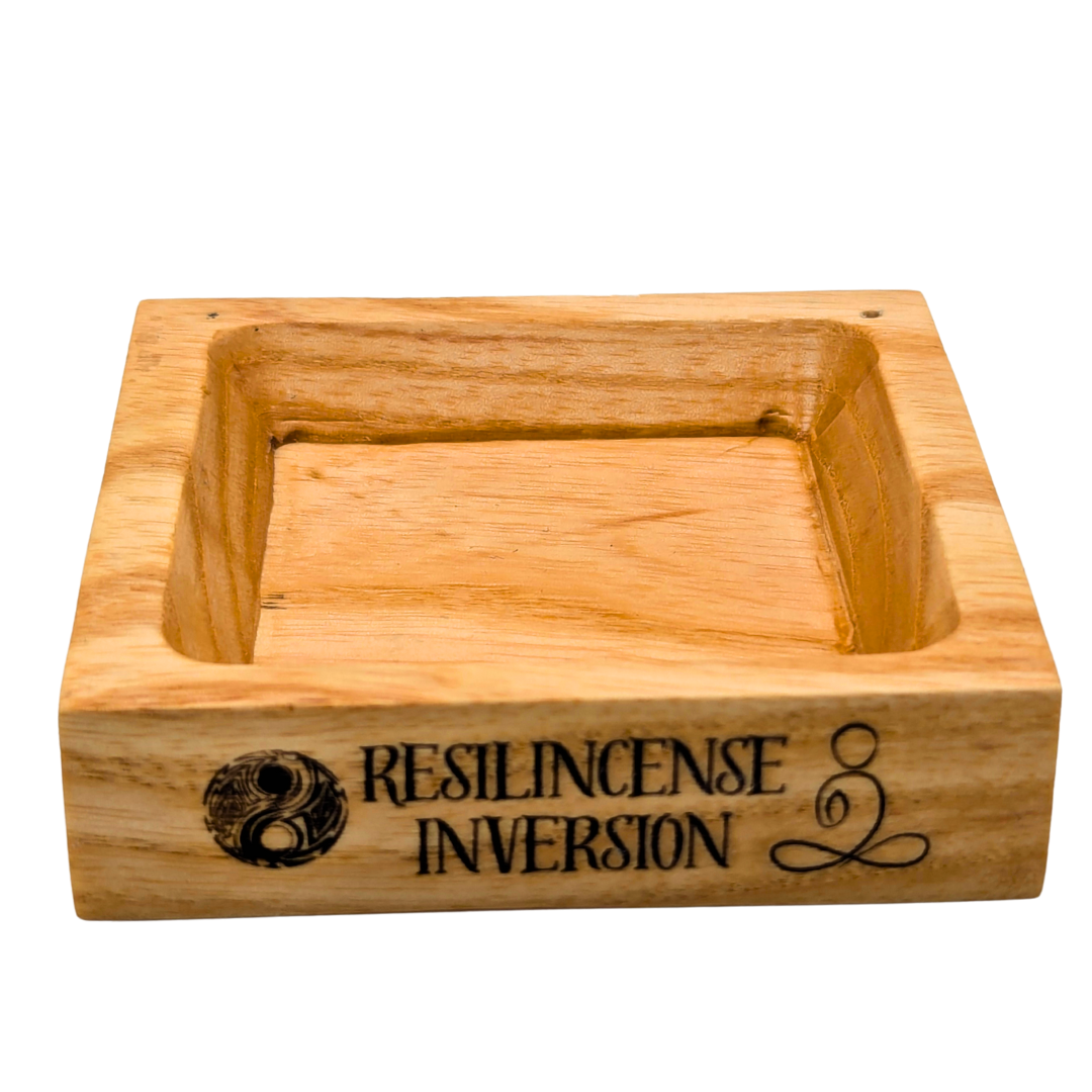 Inversion Ash Catcher – Crafted Wood & Brass Incense Stand | An Elegant Spring Accessory