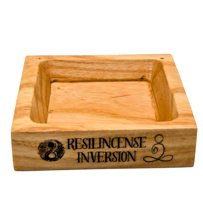 Inversion Ash Catcher – Crafted Wood & Brass Incense Stand | An Elegant Spring Accessory