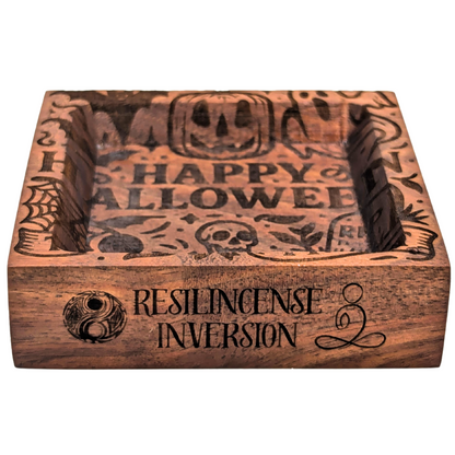 Inversion Ash Catcher – Crafted Wood & Brass Incense Stand | An Elegant Spring Accessory