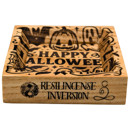 Inversion Ash Catcher – Crafted Wood & Brass Incense Stand | An Elegant Spring Accessory