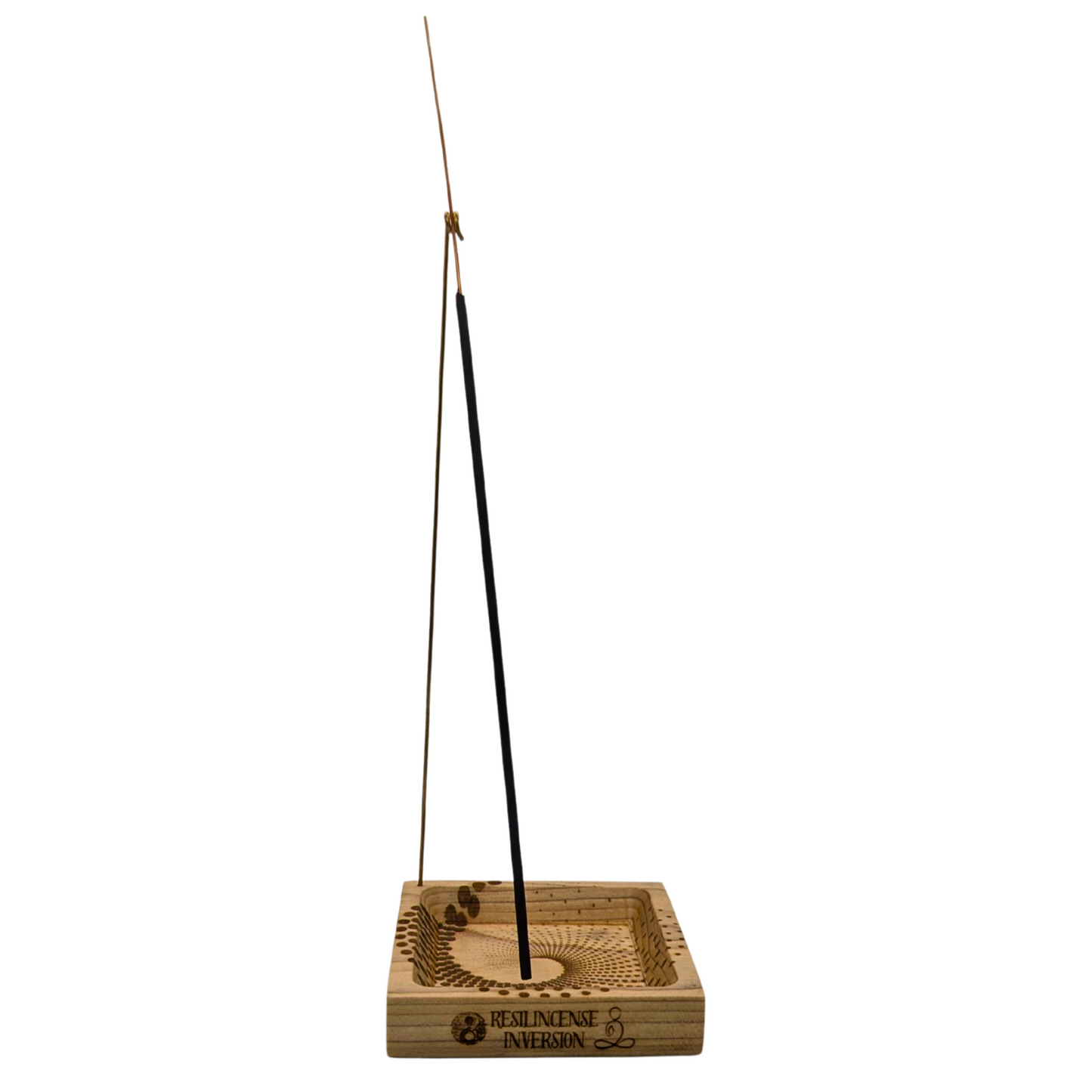 Inversion Ash Catcher – Crafted Wood & Brass Incense Stand | An Elegant Spring Accessory