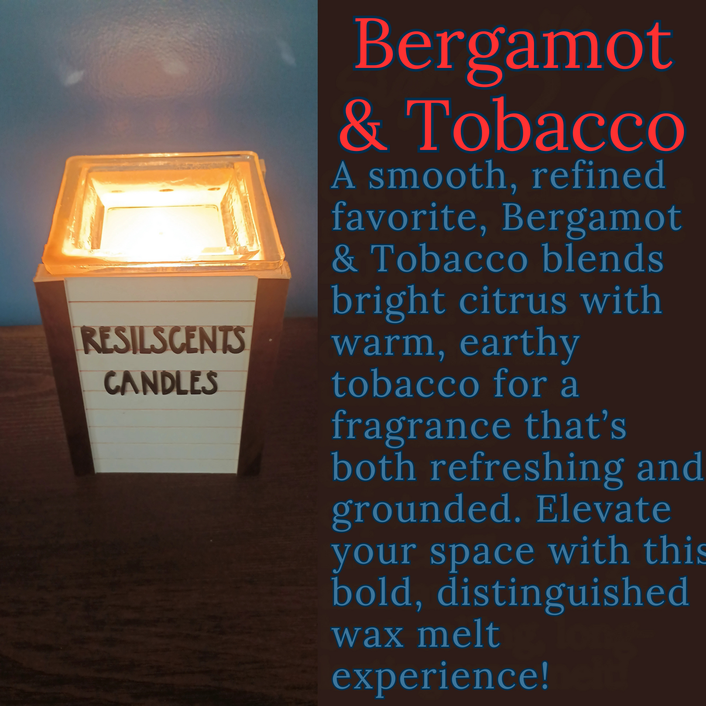 🔥🍊 Bergamot & Ember ResilMelt™ – Net Wt: 2.4oz (68g) | Hand-poured in Savannah, TN
