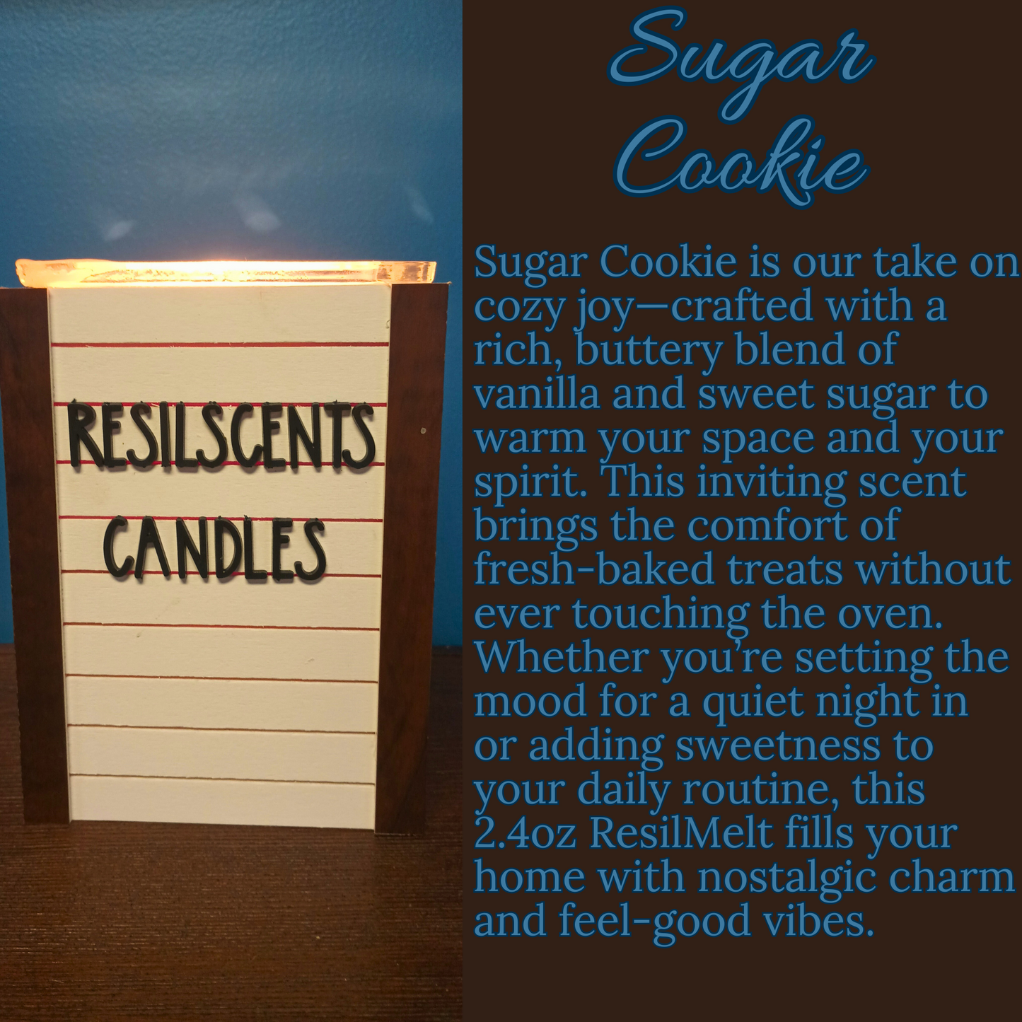 🍪 Sugar Cookie ResilMelt™ – Net Wt: 2.4oz (68g) | Hand-Poured in Savannah, TN