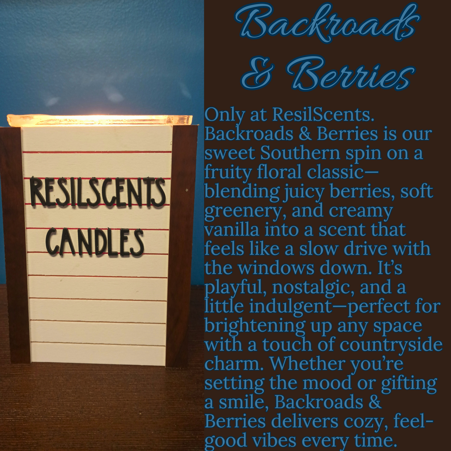 🍓 Backroads & Berries ResilMelt™ – Net Wt: 2.4oz (68g) | Hand-poured in Savannah, TN