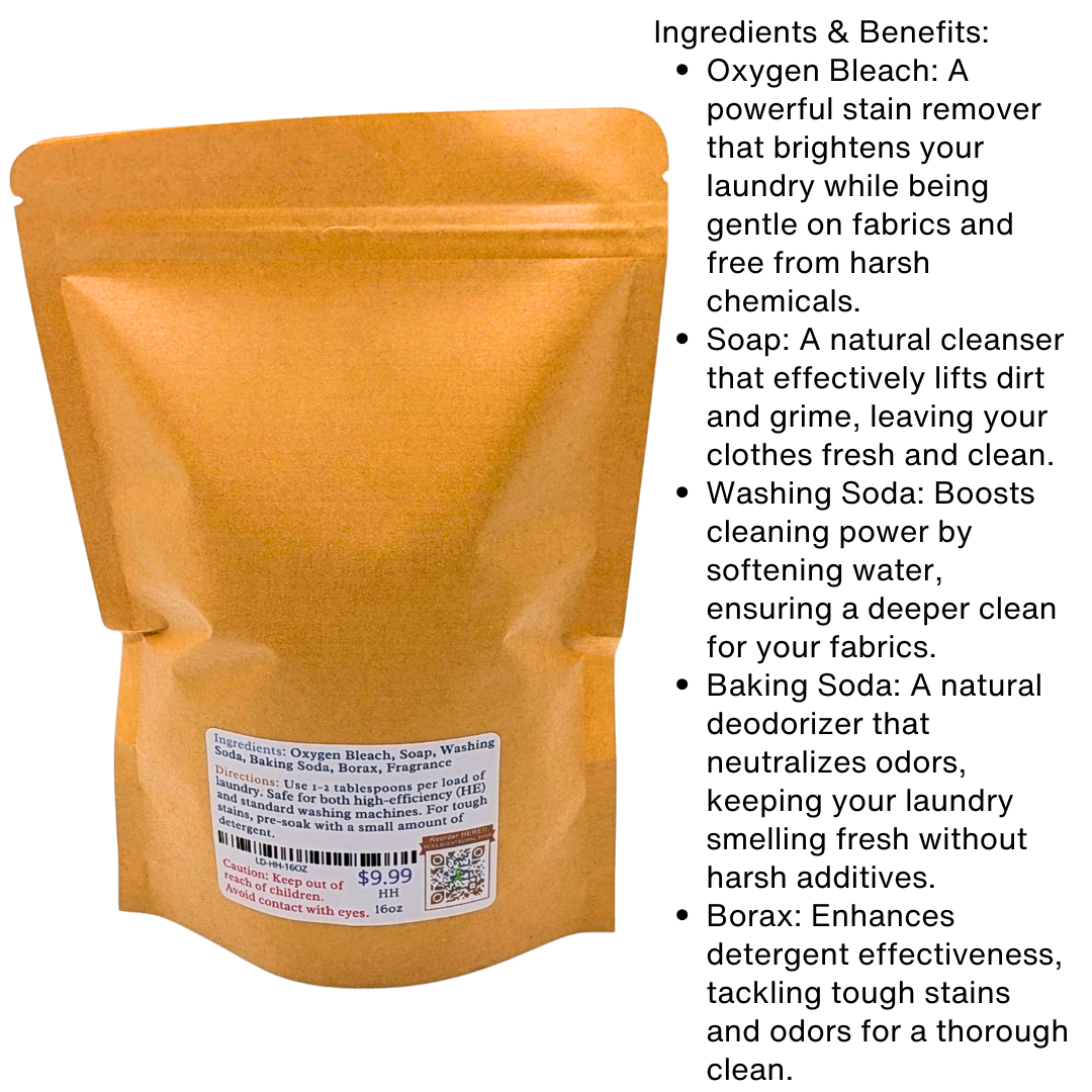 🤍 ResilWash™ Powder Laundry Detergent – Happy Heart™ | Bright Clean Joy – ResilScents™ | 