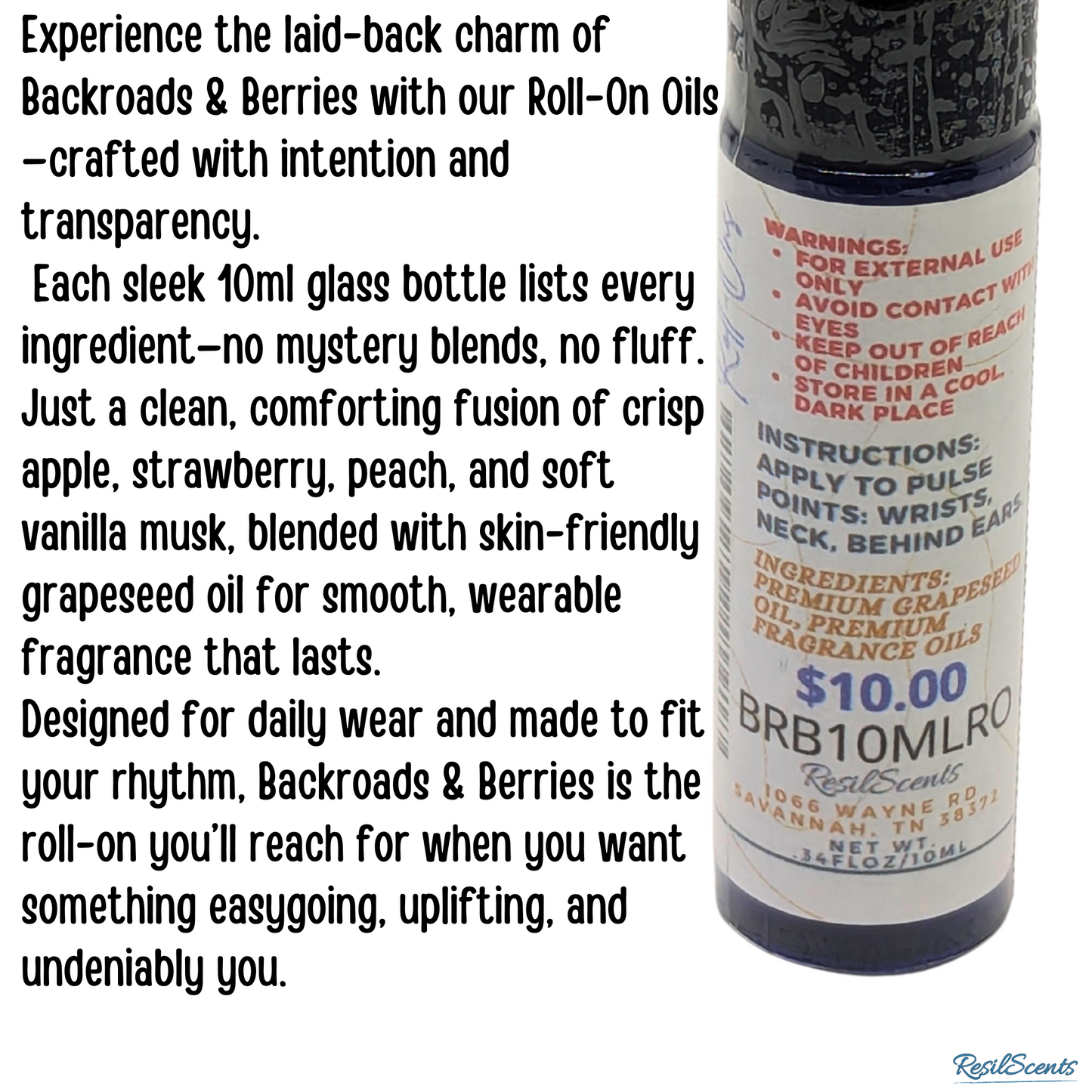 🍓 Backroads & Berries Roll-On Oil – Nostalgic, Fruit-Forward & Southern Ease | ResilScents™
