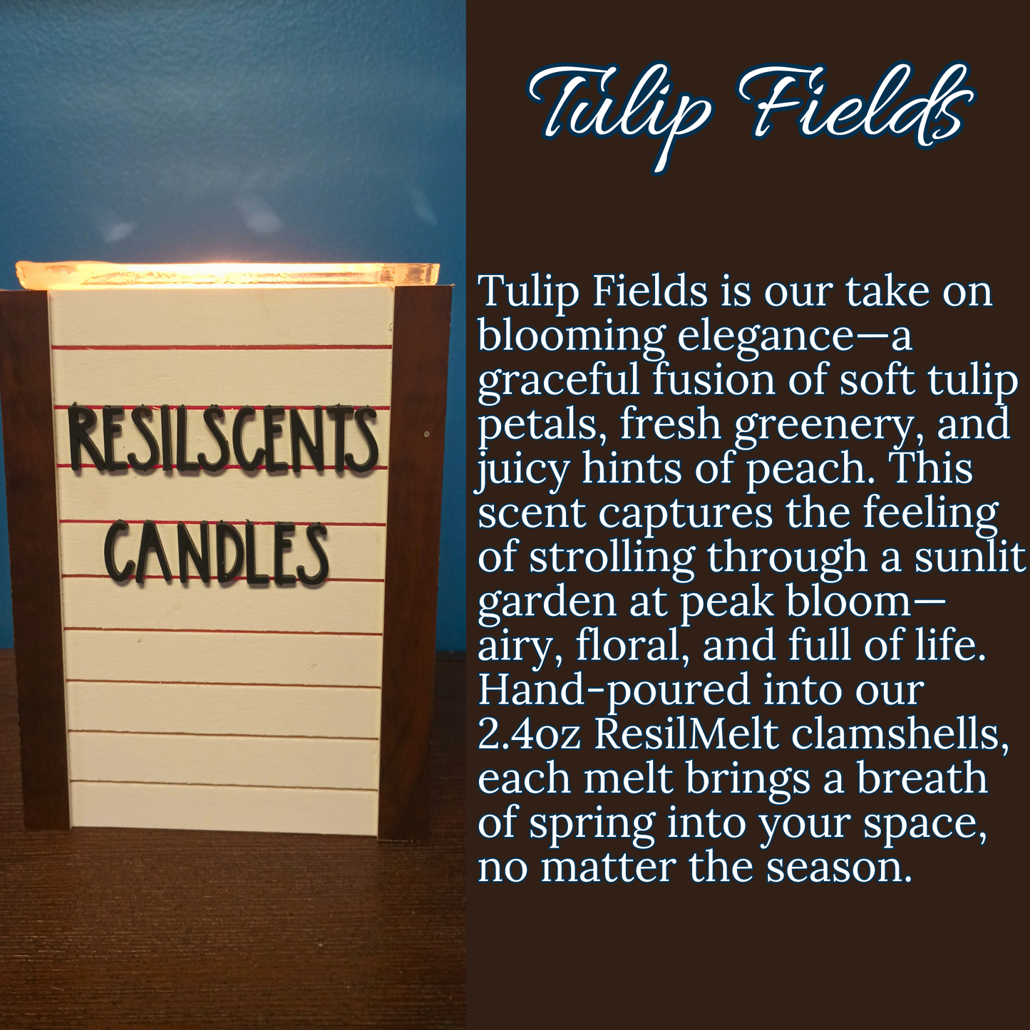 🌷 Tulip Fields ResilMelt™ – Net Wt: 2.4oz (68g) | Hand-poured in Savannah, TN