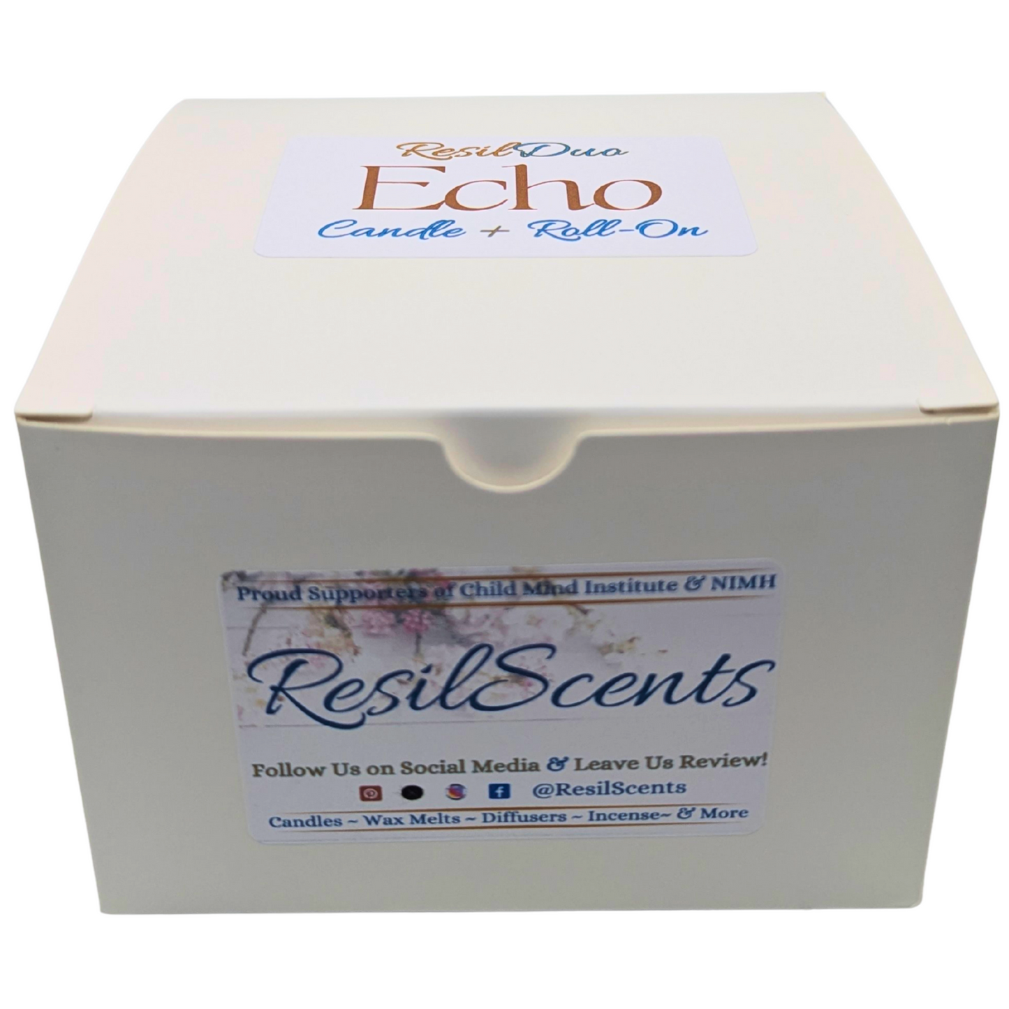Echo ResilDuo™ Bundle – Tranquil Candle + Roll-On Oil | Bold Narcissist-Type Scent