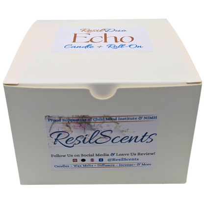 Echo ResilDuo™ Bundle – Tranquil Candle + Roll-On Oil | Bold Narcissist-Type Scent