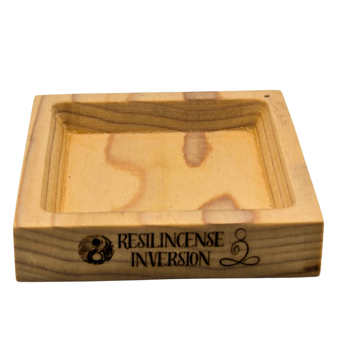 Inversion Ash Catcher – Crafted Wood & Brass Incense Stand | An Elegant Spring Accessory