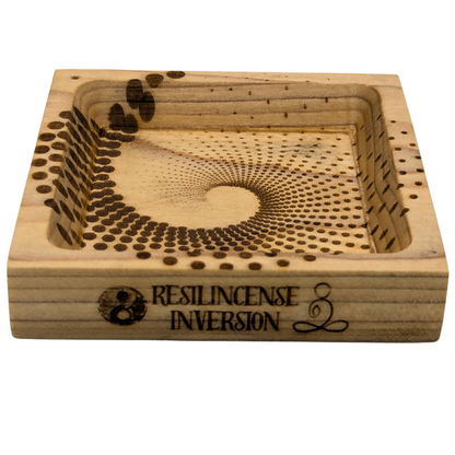 Inversion Ash Catcher – Crafted Wood & Brass Incense Stand | An Elegant Spring Accessory