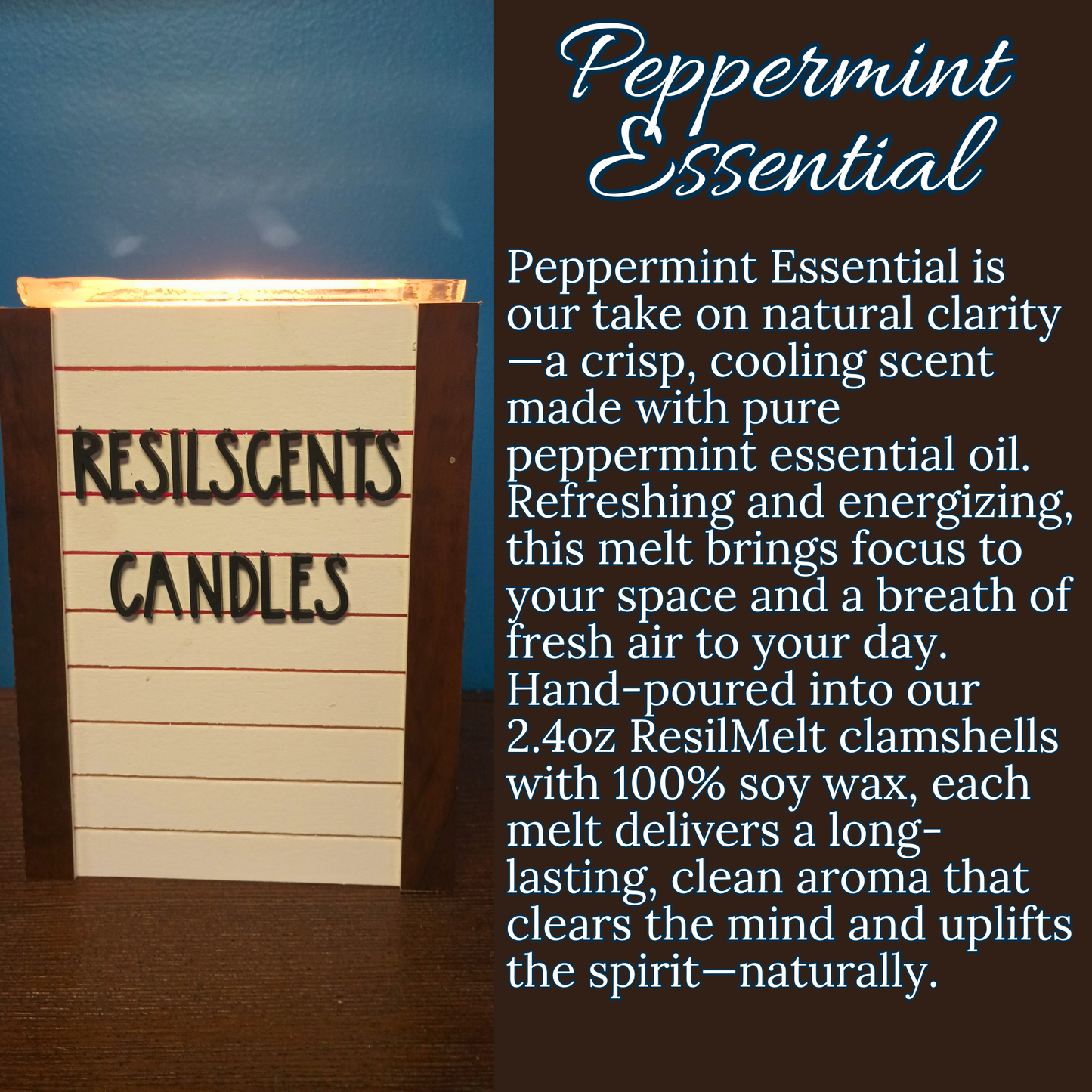 🌿 Peppermint Essential ResilMelt™ – Cool & Invigorating Wax Melts | ResilScents™
