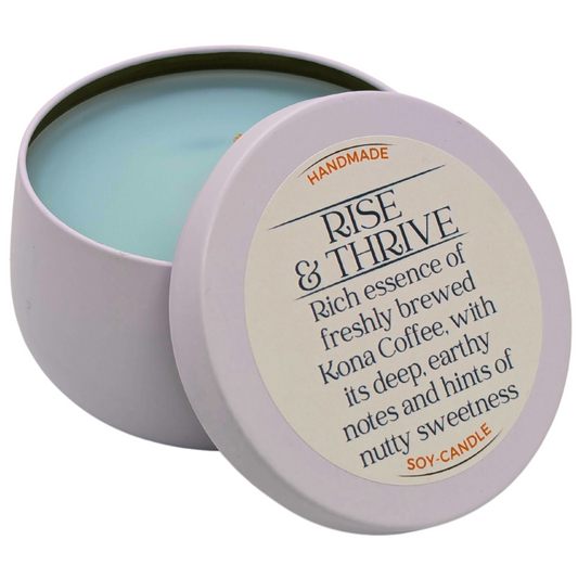 Rise + Thrive Coffee – Tranquil Candle | Bold. Invigorating. Productive.