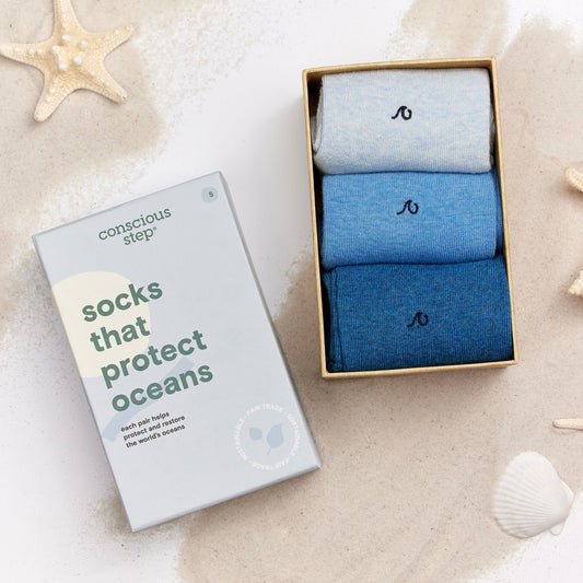 Socks that Protect Oceans | box Sustainable Socks - Conscious Step
