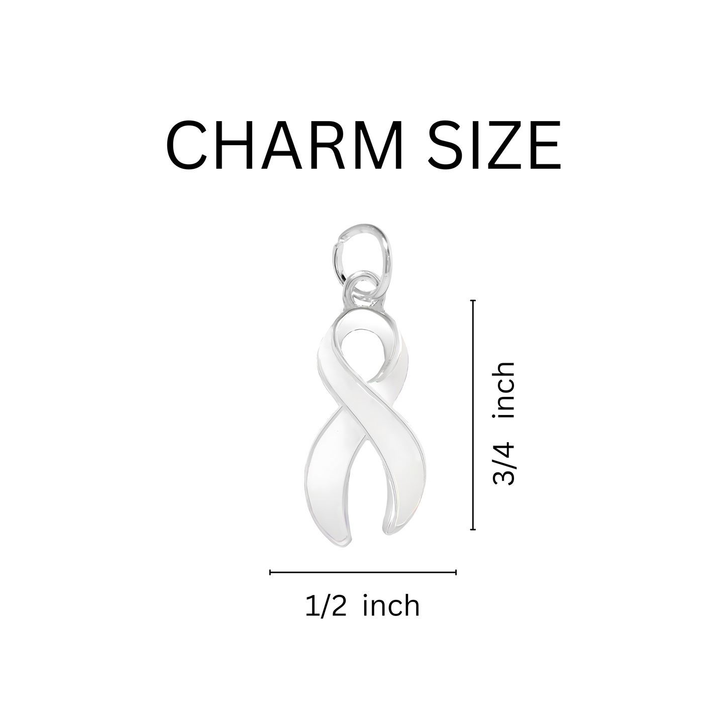 Large White Ribbon Hanging Charms