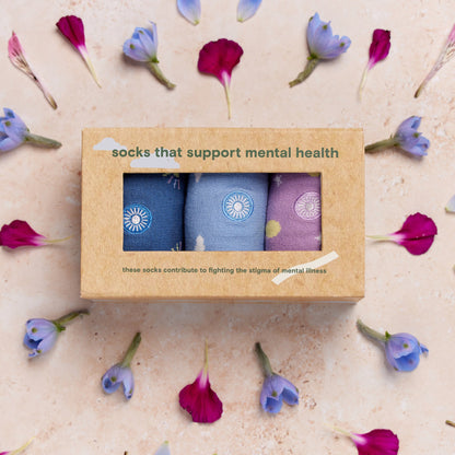 Support Mental Health Gift Box | box Sustainable Socks - Conscious Step