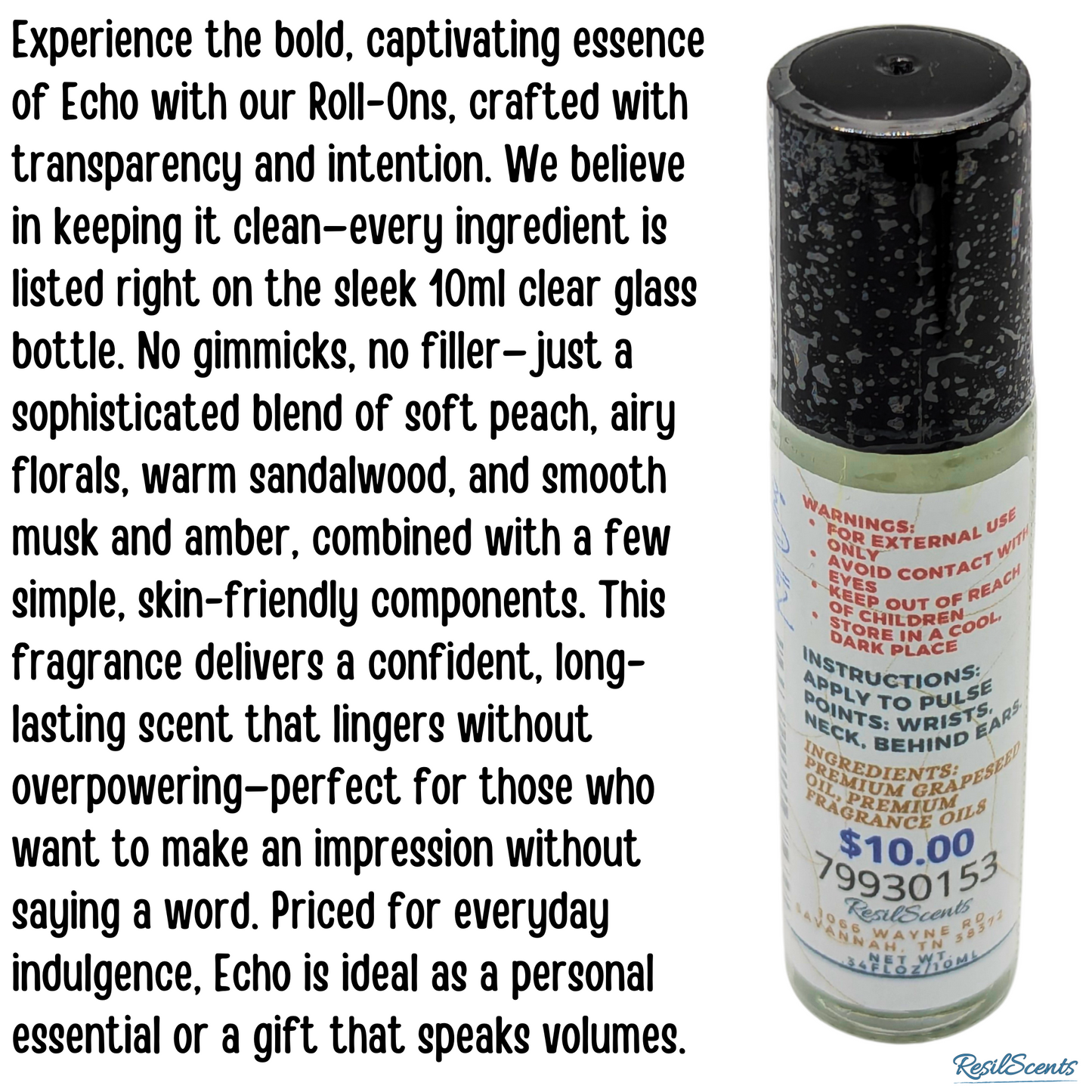 ⚡ Echo Roll-On Oil – Bold, Smooth & Unapologetic | ResilScents™